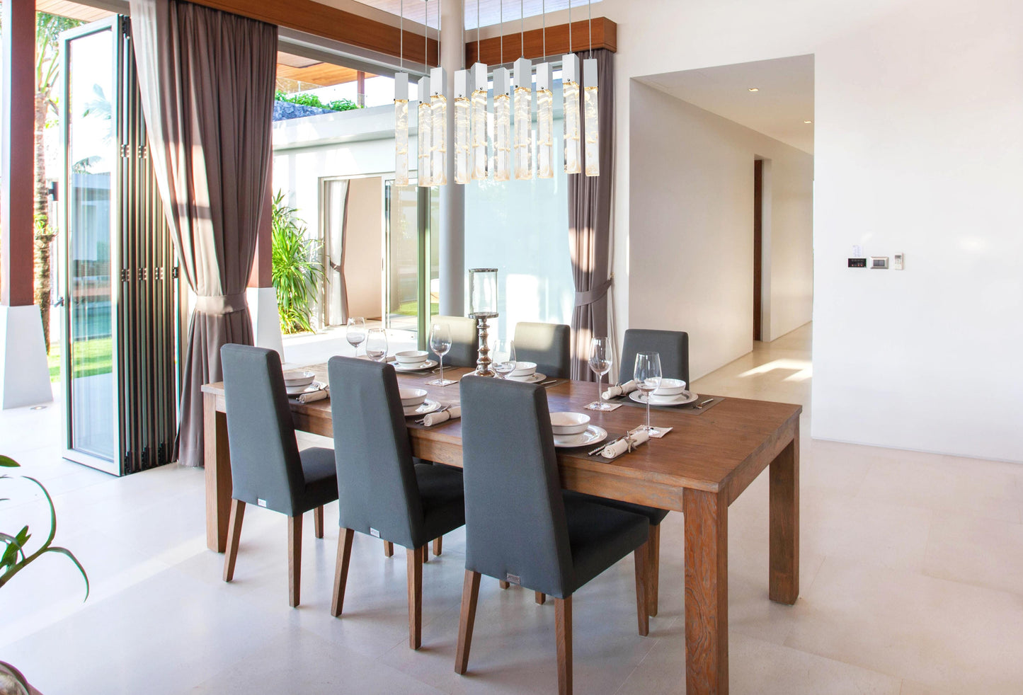 Aurora 42 inch Pendant in Chrome