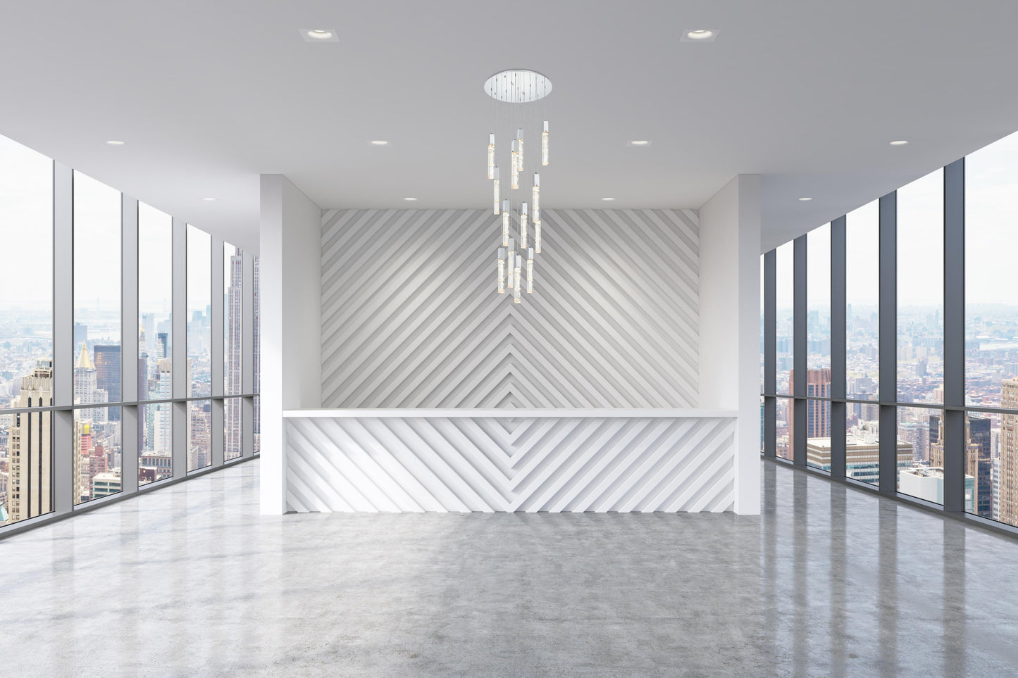 Aurora 30 inch Chandelier in Chrome