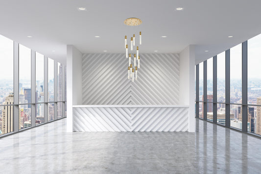 Aurora 30 inch Chandelier in Satin Gold