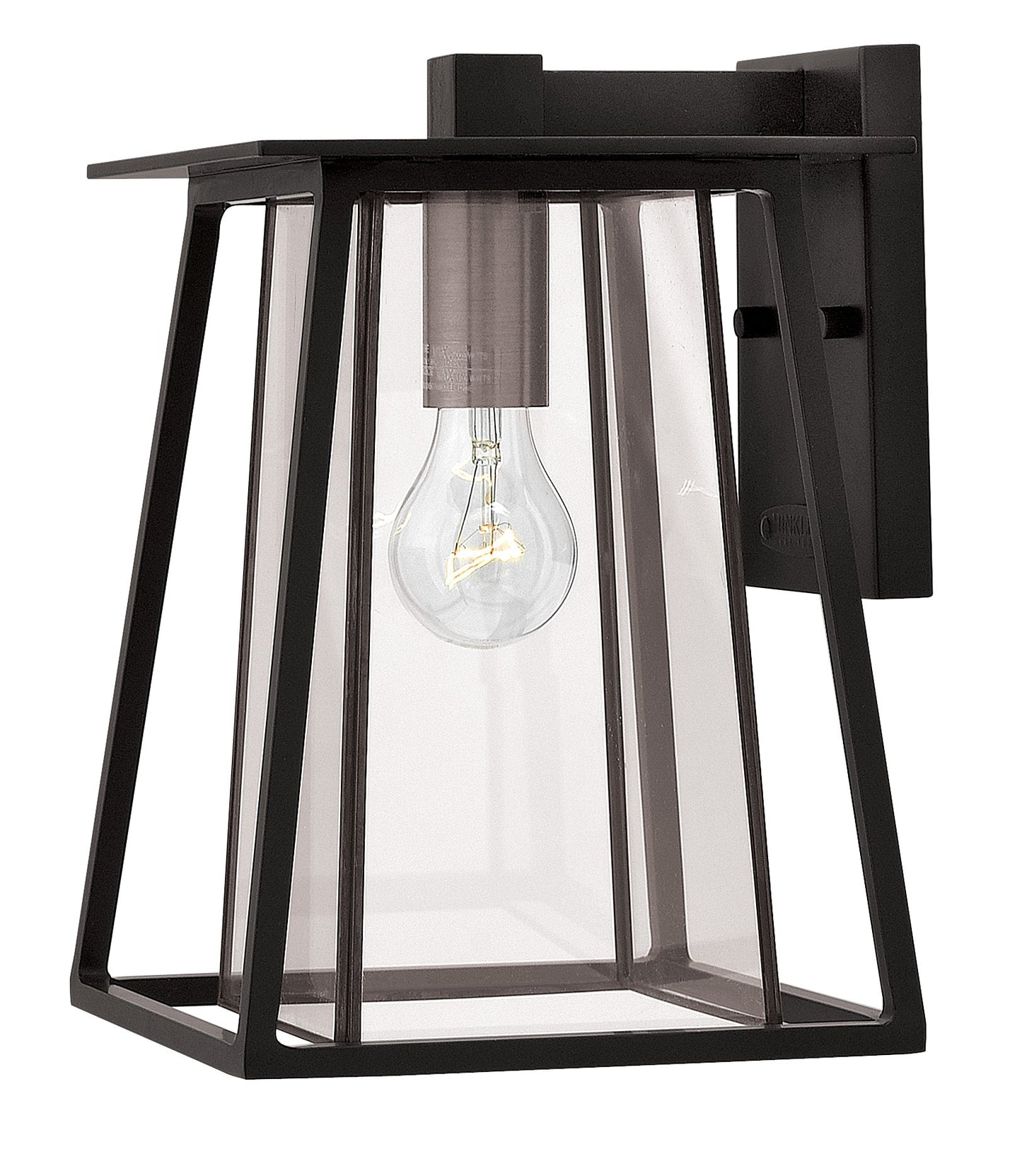 Walker Small Wall Mount Lantern In Black Finish