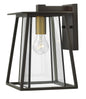 Walker Small Wall Mount Lantern In Dark Bronze Finish