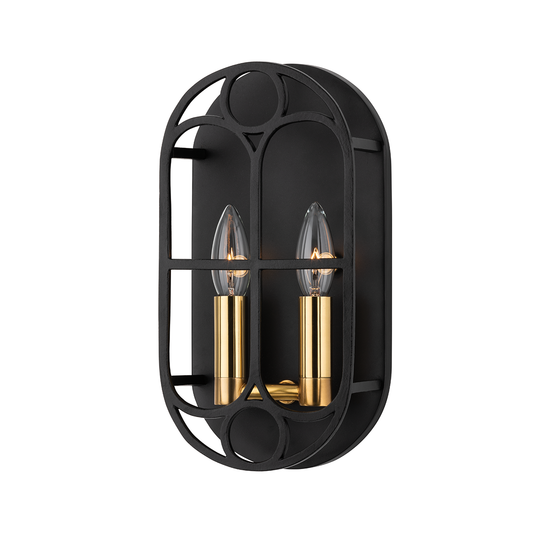 Garrett Wall Sconce with Black Iron Finish