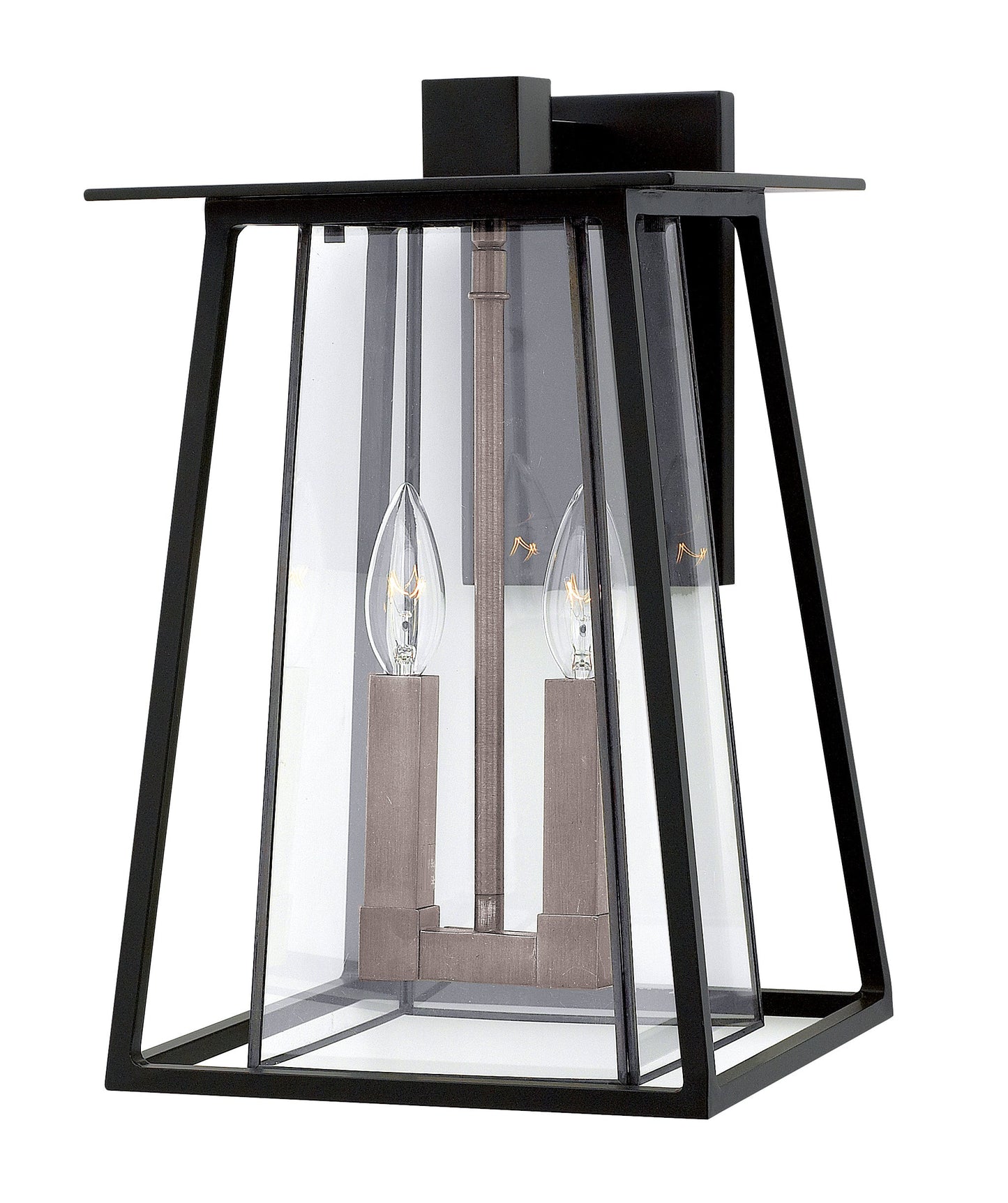 Walker Medium Wall Mount Lantern In Black Finish