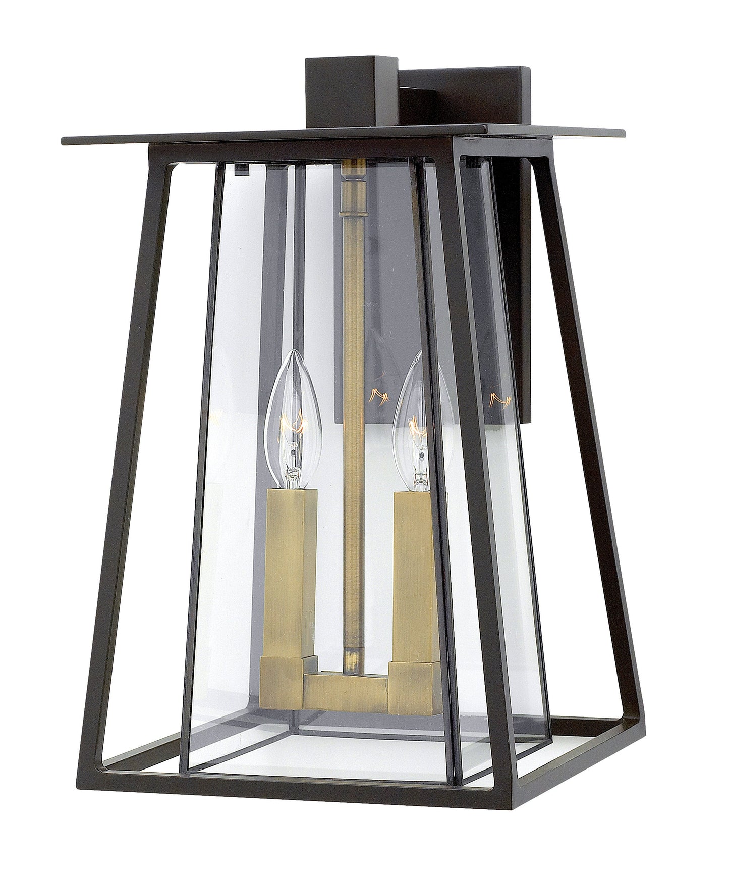 Walker Medium Wall Mount Lantern In Dark Bronze Finish