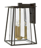 Walker Medium Wall Mount Lantern In Dark Bronze Finish