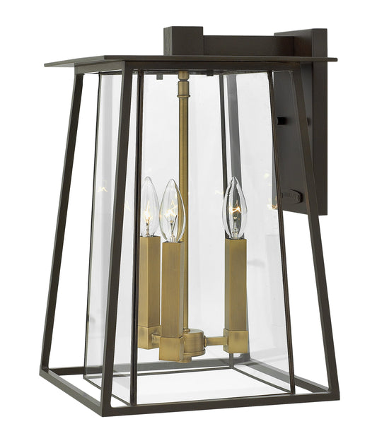 Walker Medium Wall Mount Lantern In Dark Bronze Finish