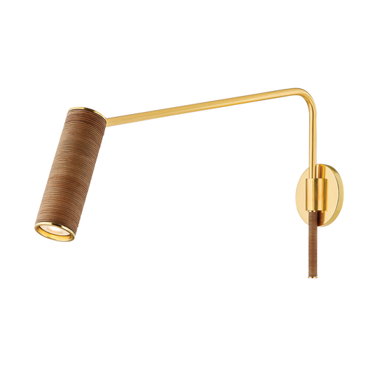 NARRAGANSETT Wall Sconce with Aged Brass Finish