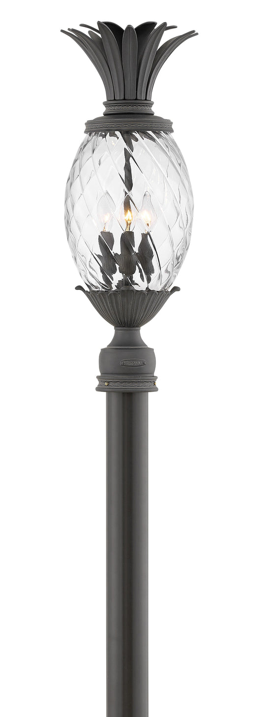 Plantation Large Post Top or Pier Mount Lantern In Black Finish