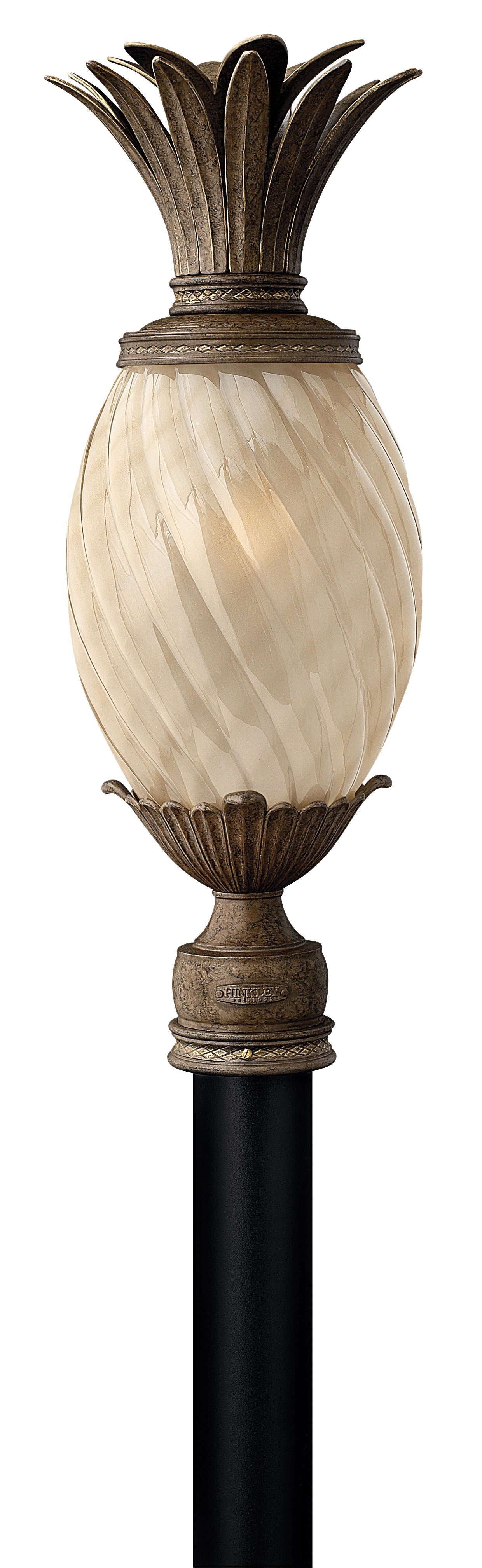 Plantation Large Post Top or Pier Mount Lantern In Light Bronze Finish