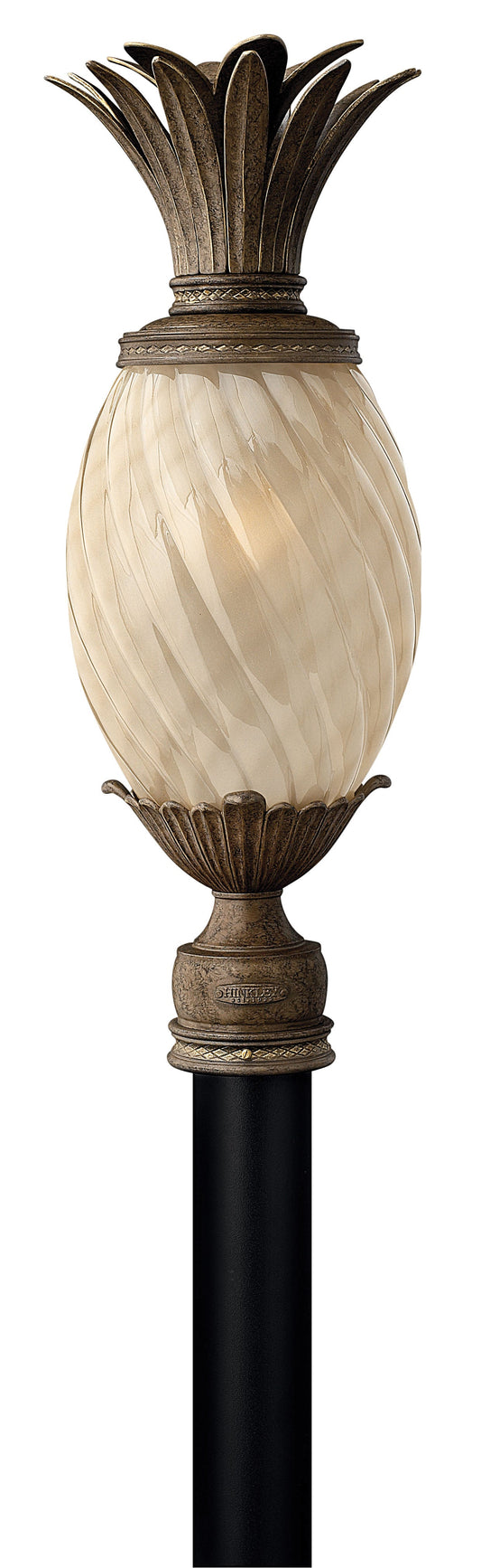 Plantation Large Post Top or Pier Mount Lantern In Light Bronze Finish