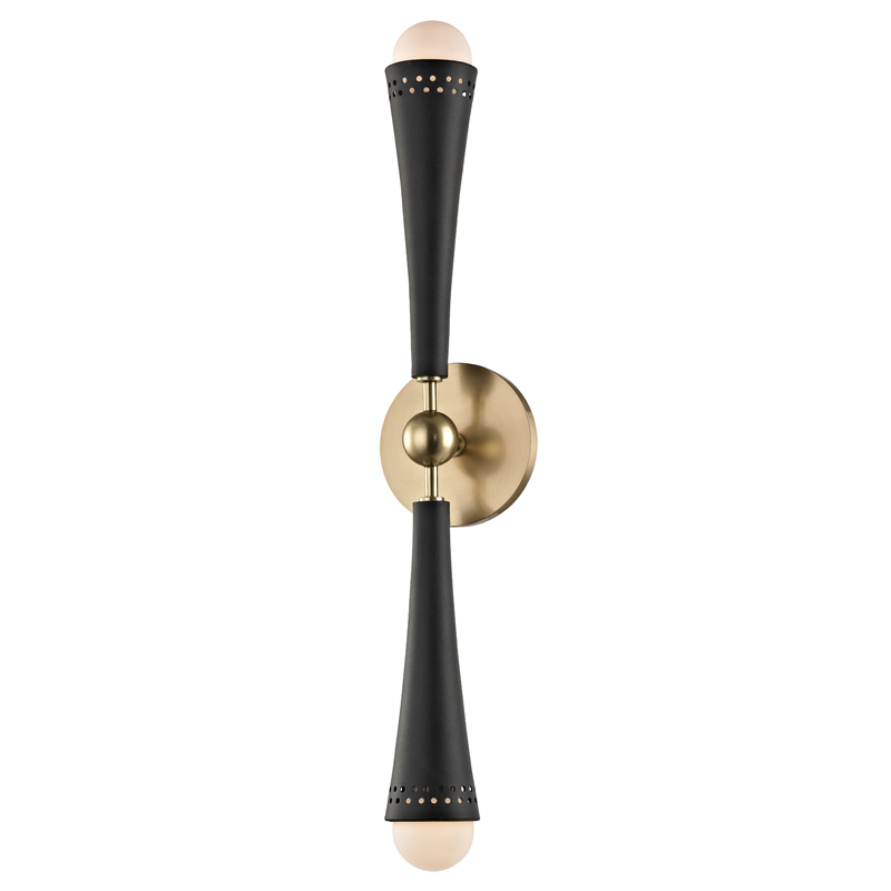 Tupelo Wall Sconce with Aged Brass Finish