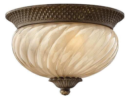 Plantation Small Flush Mount In Light Bronze Finish