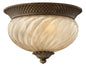 Plantation Small Flush Mount In Light Bronze Finish