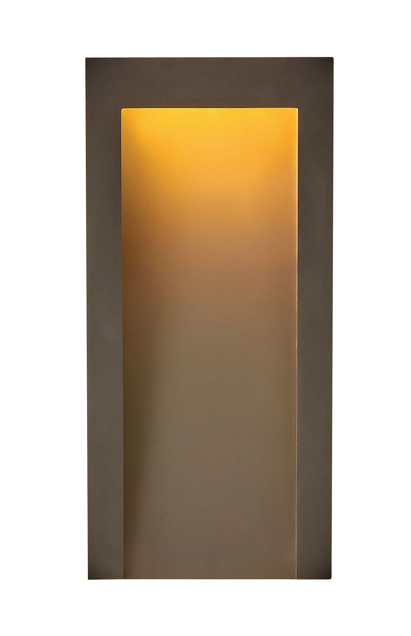 Taper Medium Wall Mount Lantern In Dark Bronze Finish