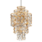Ambrosia Chandelier In GOLD SILVER LEAF & STAINLESS Finish