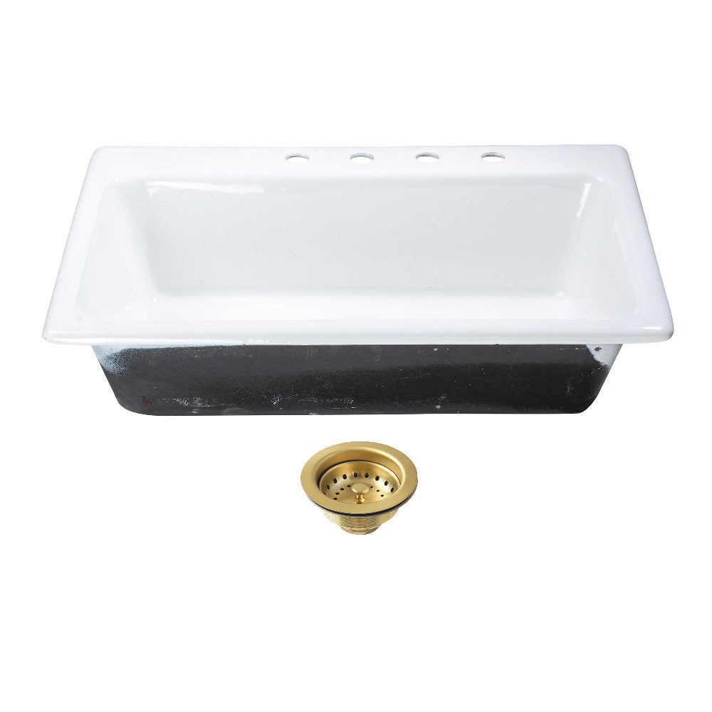 Towne 33 Inch Drop-In Kitchen Sink in White