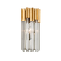 Charisma Wall Sconce In GOLD LEAF W POLISHED STAINLESS Finish