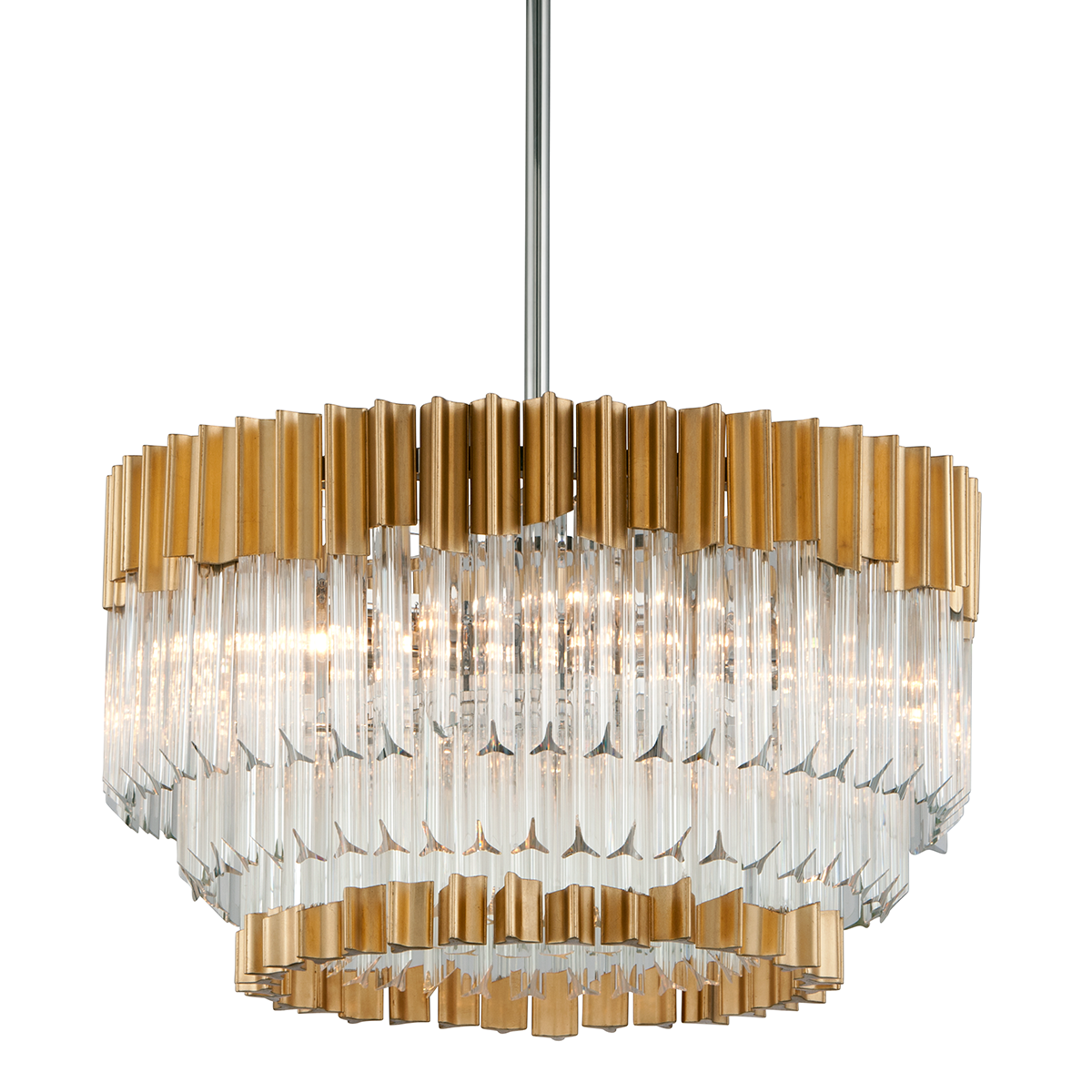 Charisma Chandelier In GOLD LEAF/STAINLESS STEEL Finish