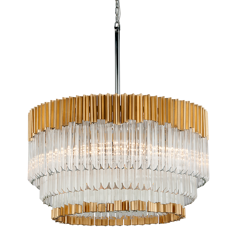 Charisma Chandelier In GOLD LEAF/STAINLESS STEEL Finish