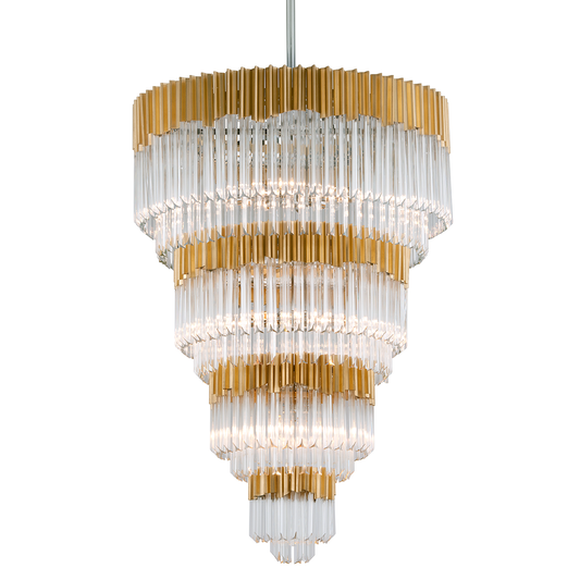 Charisma Chandelier In GOLD LEAF/STAINLESS STEEL Finish