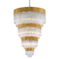 Charisma Chandelier In GOLD LEAF/STAINLESS STEEL Finish