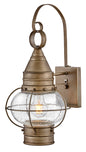 Cape Cod Medium Wall Mount Lantern In Light Bronze Finish