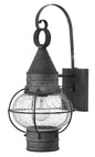 Cape Cod Medium Wall Mount Lantern In Black Finish