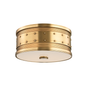 Gaines Flush Mount with Aged Brass Finish