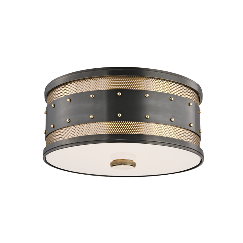 Gaines Flush Mount with Aged Old Bronze Finish