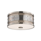 Gaines Flush Mount with Historic Nickel Finish