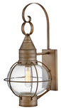 Cape Cod Large Wall Mount Lantern In Light Bronze Finish