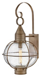 Cape Cod Large Wall Mount Lantern In Light Bronze Finish