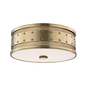 Gaines Flush Mount with Aged Brass Finish