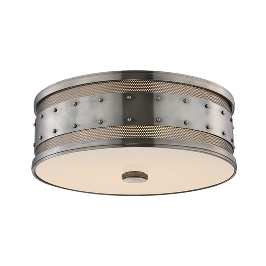 Gaines Flush Mount with Historic Nickel Finish