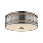Gaines Flush Mount with Historic Nickel Finish