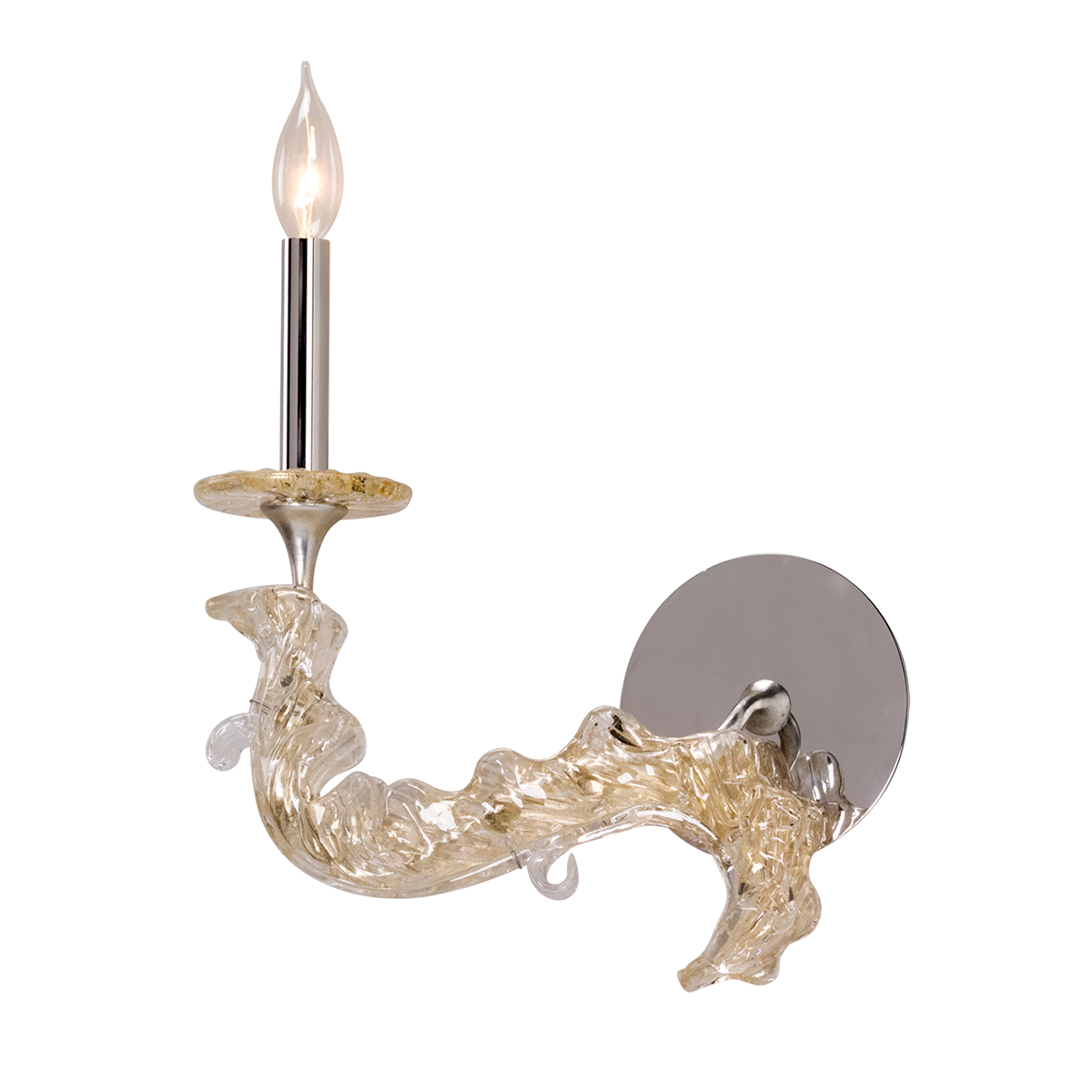 Cielo Wall Sconce In SILVER LEAF Finish