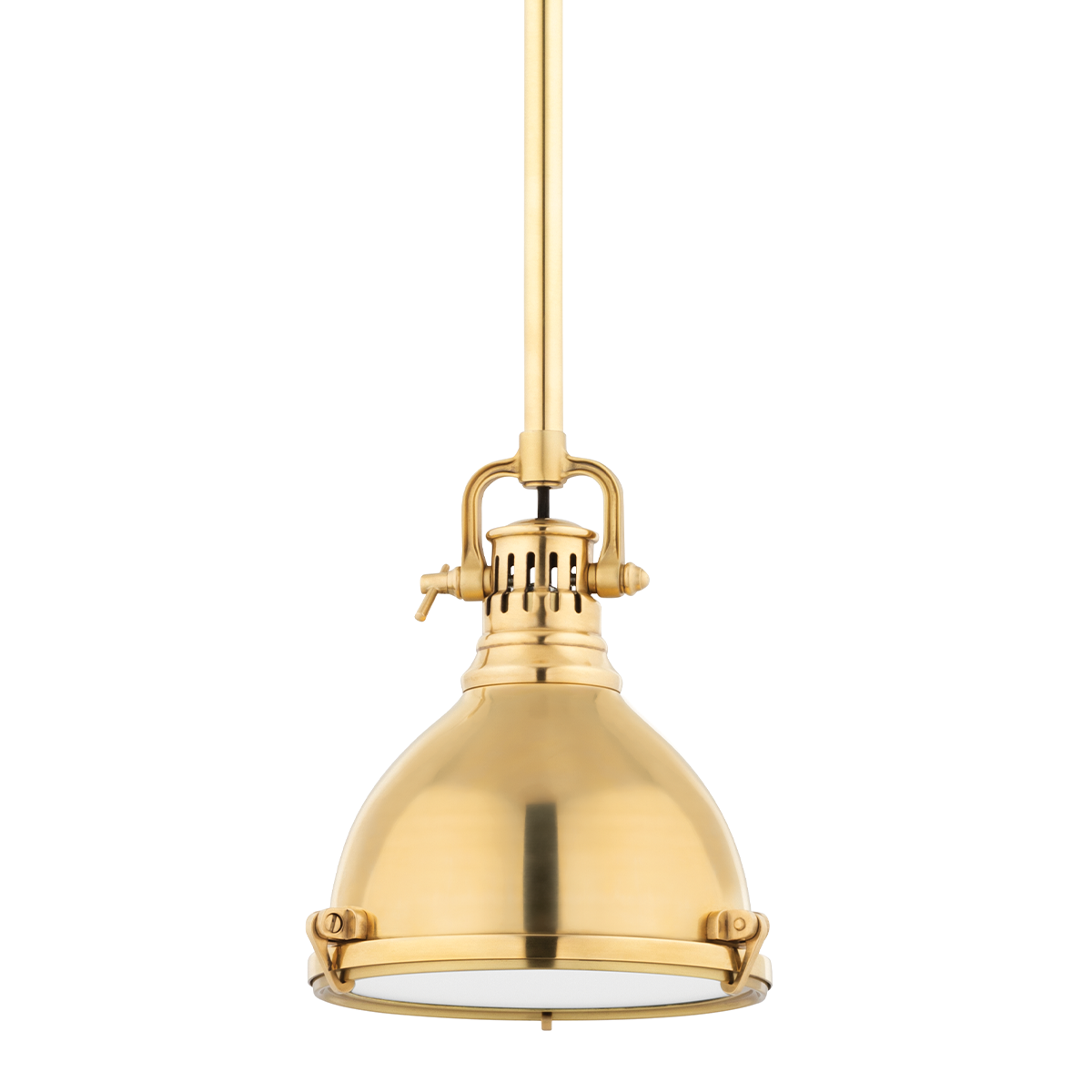 Pelham Pendant with Aged Brass Finish