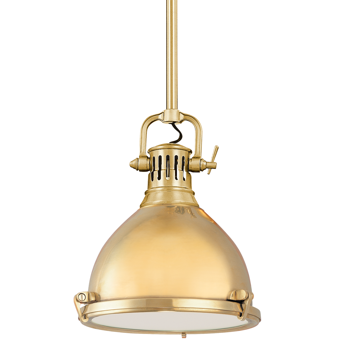 Pelham Pendant with Aged Brass Finish