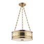 Gaines Pendant with Aged Brass Finish