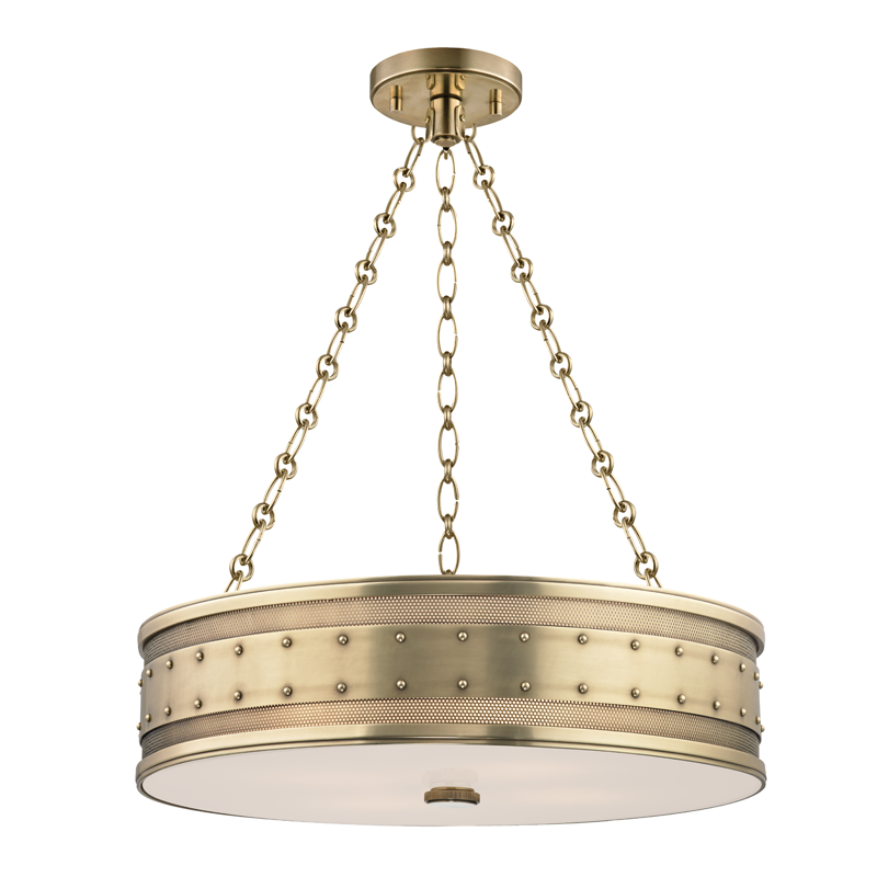 Gaines Chandelier with Aged Brass Finish