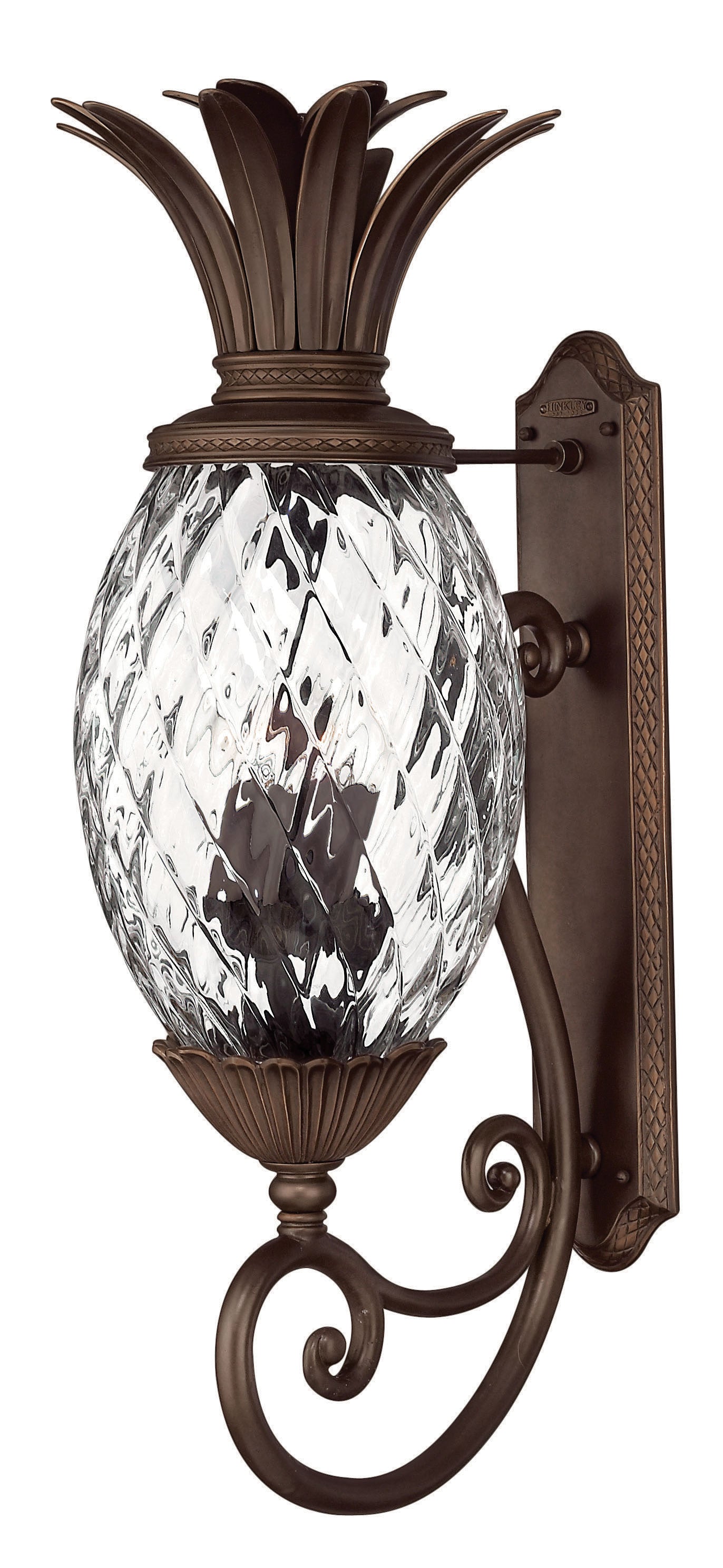 Plantation Extra Large Wall Mount Lantern In Dark Bronze Finish