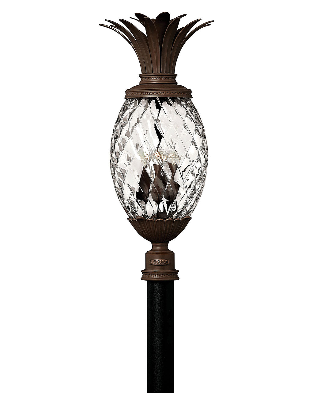 Plantation Large Post Top or Pier Mount Lantern 12v In Dark Bronze Finish