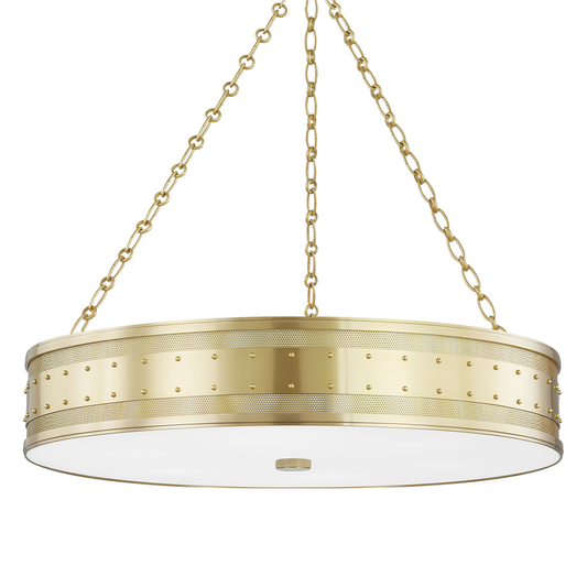 Gaines Chandelier with Aged Brass Finish