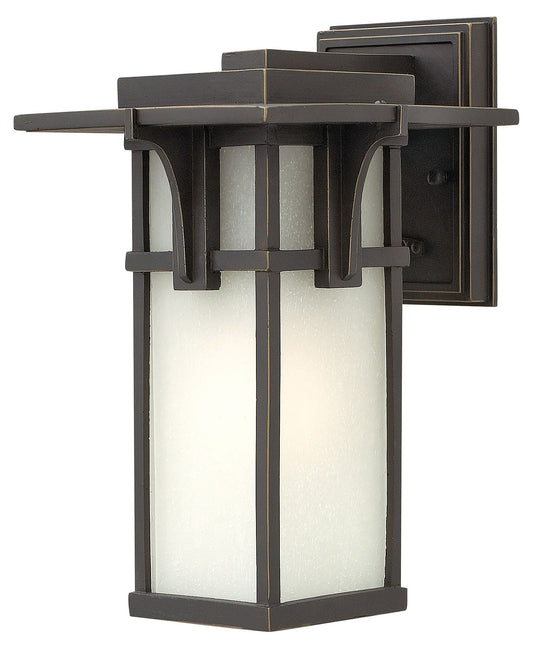 Manhattan Small Wall Mount Lantern In Light Bronze Finish