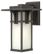 Manhattan Small Wall Mount Lantern In Light Bronze Finish