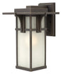 Manhattan Medium Wall Mount Lantern In Light Bronze Finish