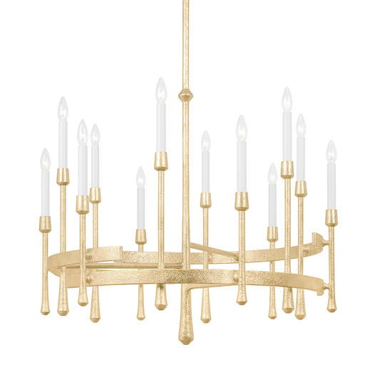 Hathaway Chandelier with Vintage Gold Leaf Finish