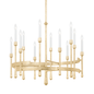 Hathaway Chandelier with Vintage Gold Leaf Finish