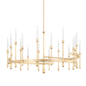Hathaway Chandelier with Vintage Gold Leaf Finish