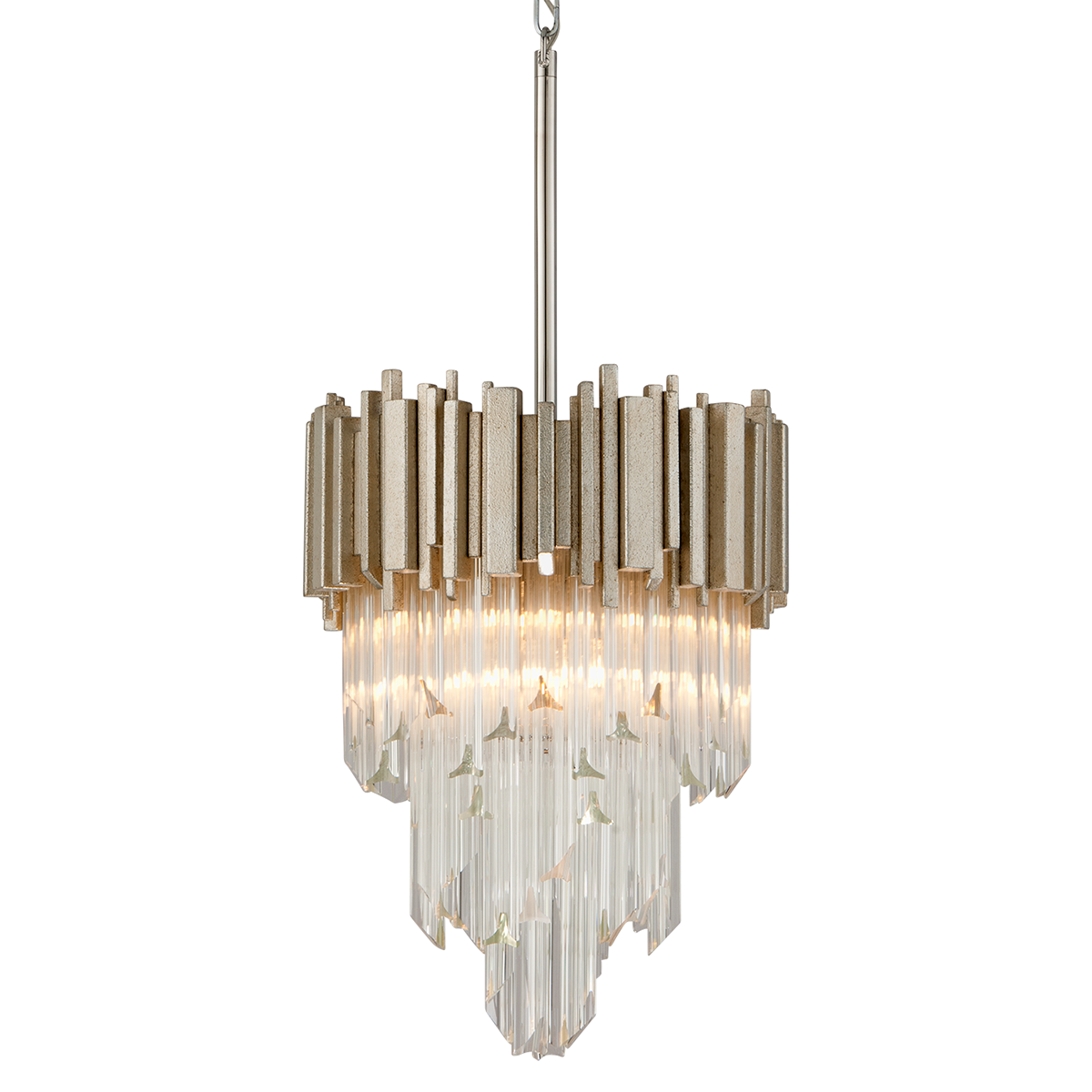 Mystique Pendant In MODERN SILVER LEAF Finish